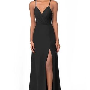 Black Chiffon Azazie Bridesmaid Dress